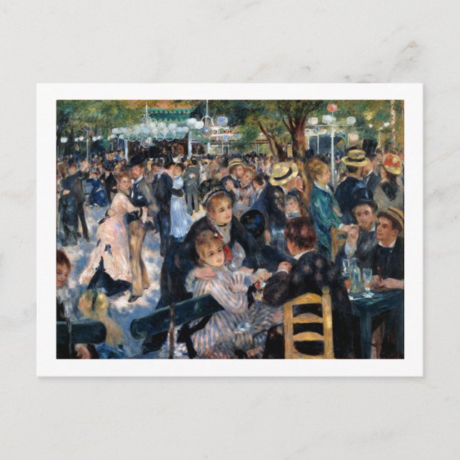Ball am Moulin de la Galette, Auguste Renoir Postkarte (Vorderseite)