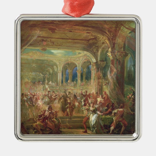 Ball am Opernde Paris Silbernes Ornament (Vorne)