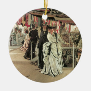 Ball an Bord von James Tissot, Viktorianische Kuns Keramikornament