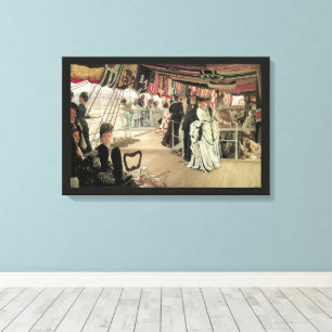 Ball an Bord von James Tissot, Viktorianische Kuns Leinwanddruck