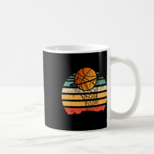 Ball auf Korb Basketball Vintage Sport Spieler Coa Kaffeetasse