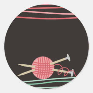 Ball aus Strickwaren Verpackungsgeschenk Sticke Runder Aufkleber