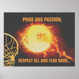Ball-Bild mit Netball-Slogan Poster