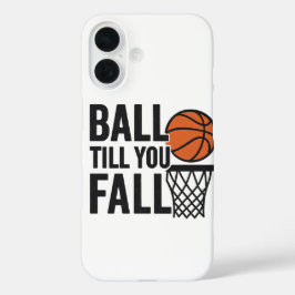 Ball bis zum Fall - Basketball-Handy-Hintergrundbi iPhone 16 Hülle