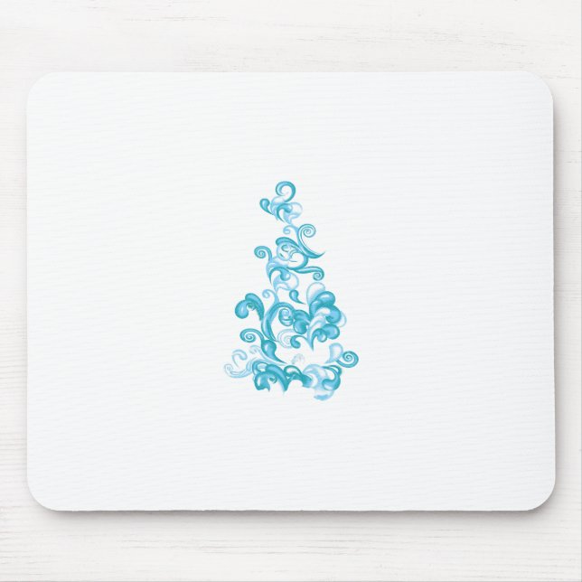 Ball Blue, Medium Turquoise Dekoration Mousepad (Vorne)