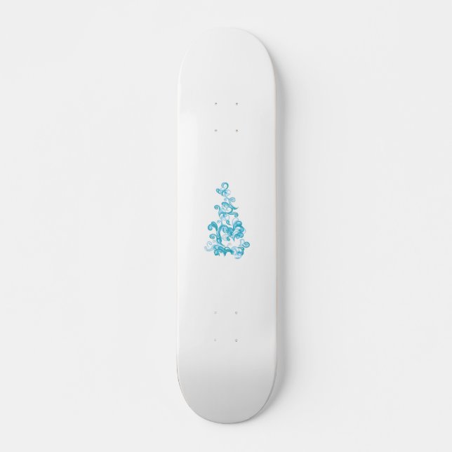Ball Blue, Medium Turquoise Dekoration Skateboard (Vorne)