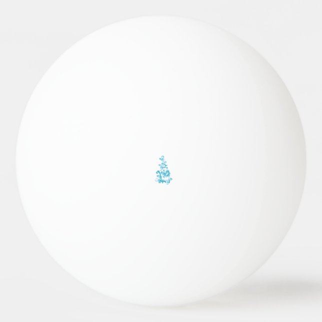 Ball Blue, Medium Turquoise Dekoration Tischtennisball (Vorderseite)