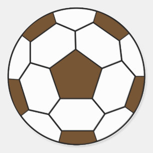 Ball Brown-Aufkleber Runder Aufkleber