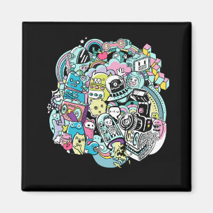 Ball der Cartoon-Roboter Magnet
