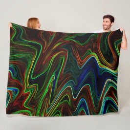 Ball der farbigen Wolle rollte aus, was macht das? Fleecedecke