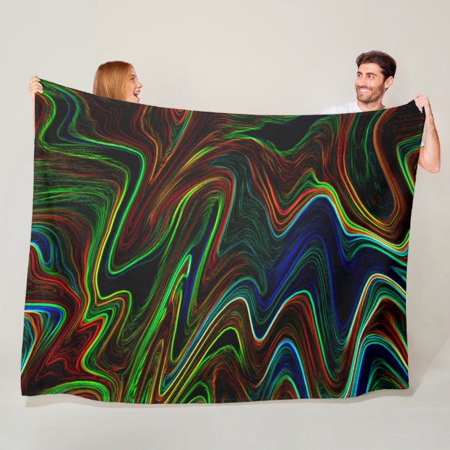 Ball der farbigen Wolle rollte aus, was macht das? Fleecedecke (Beispiel)