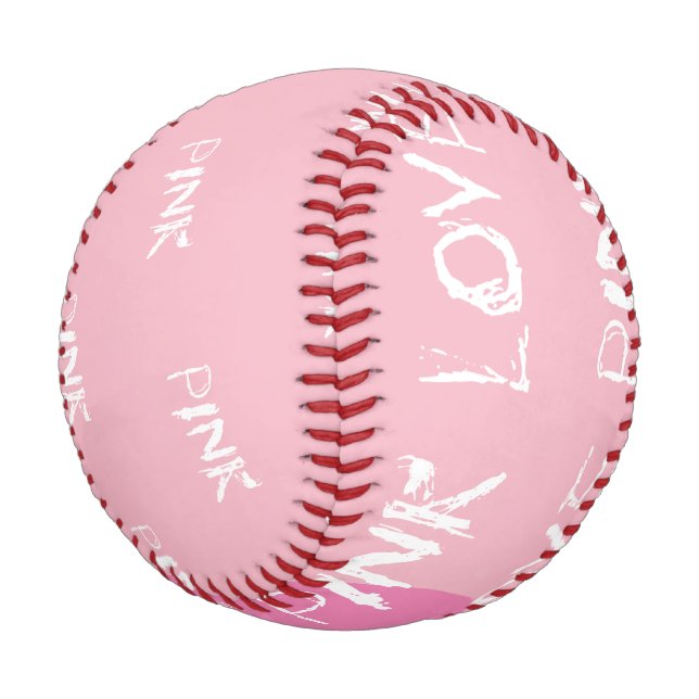 Ball des Baseballs love pink (Schrägansicht)