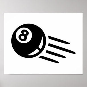 Ball des Billard acht Poster