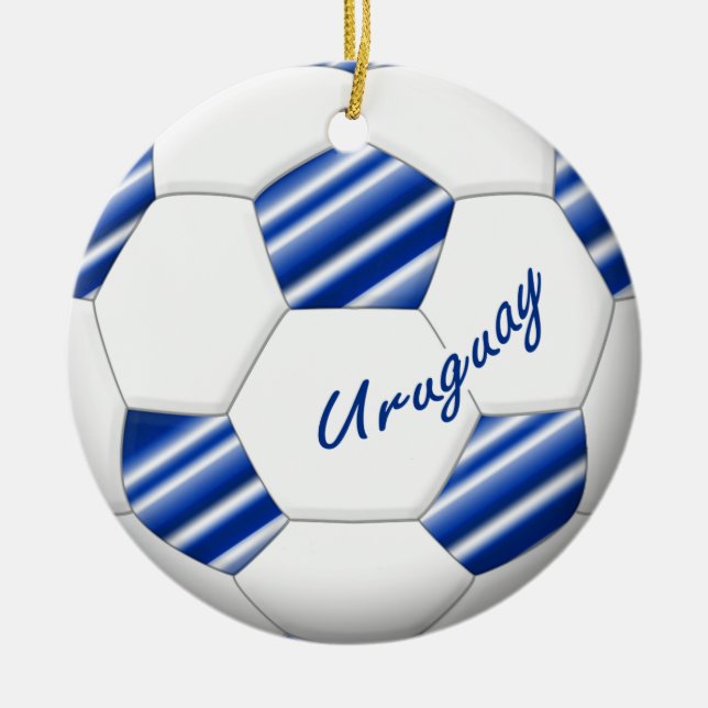 Ball des FUSSBALLS URUGUAYS Nationalelf 2014 Keramikornament (Vorne)