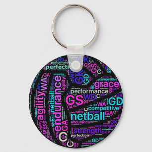 Ball Design Inspirierendes Netball Schlüsselanhänger