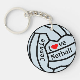 Ball-Entwurfpersonalisierter Netball-Schlüsselring Schlüsselanhänger