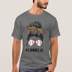 Ball Gammie Life Messy Bun Leopard T-Shirt