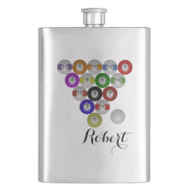 Ball-Gestell des Billard-acht Flachmann