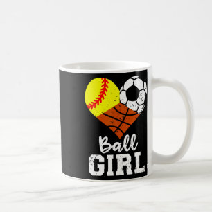 Ball Girl Fun Softball Fußball Basketball Girl Kaffeetasse