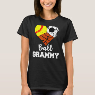 Ball Grammy Heart Softball Soccer Basketball Gram T-Shirt