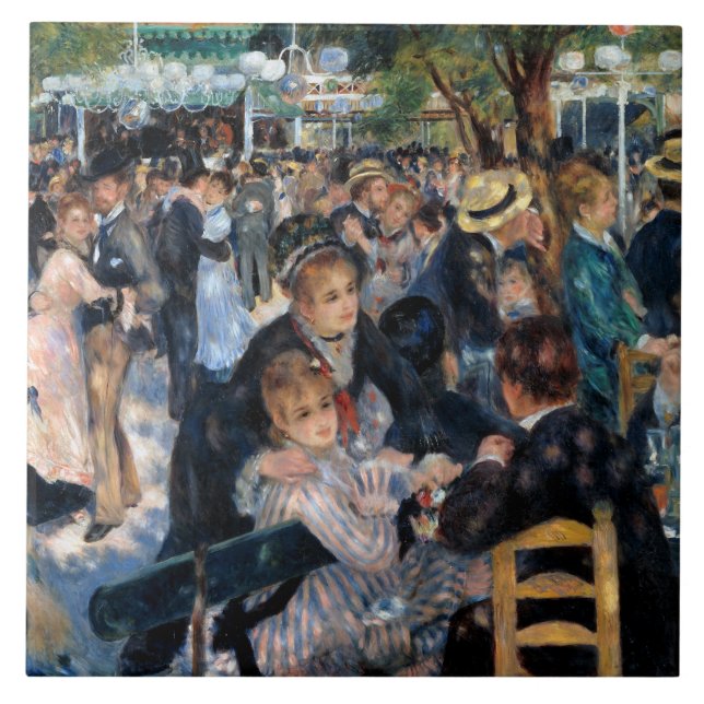 Ball im Moulin de la Galette, Renoir Fliese (Vorderseite)