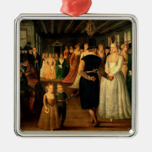 Ball in Venedig zu Ehren der fremden Besucher Silbernes Ornament