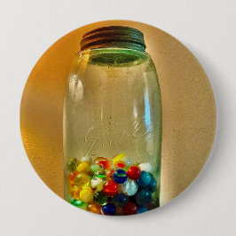 Ball Jar mit Murmeln Foto Button