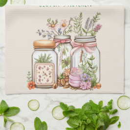 Ball Jar Whimsical Watercolor Geschirrtuch