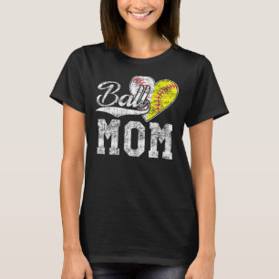 Ball Mama Baseball Softball Herz Sport T-Shirt