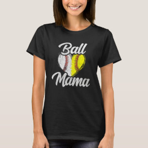 Ball Mama Baseball Softball Team Sports T-Shirt