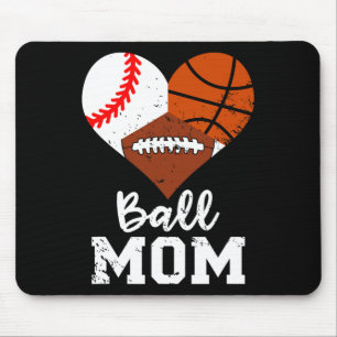 Ball Mama Funny Baseball Fußball Basketball Mama Mousepad