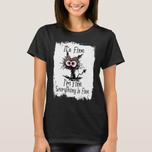Ball Mama Messy Cat Softball Mama Mothe geblasen T-Shirt