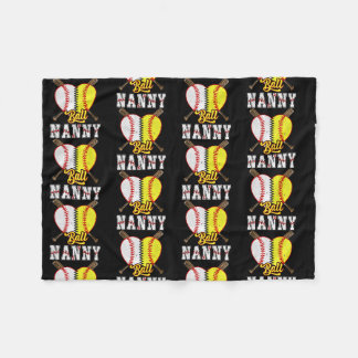 Ball Nanny Softball Baseball Liebhaber Funny Fleecedecke