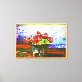 "Ball of Cherries Fruit" Niedliches Foto. Jetzt ka Leinwanddruck