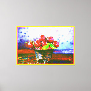 "Ball of Cherries Fruit" Niedliches Foto. Jetzt ka Leinwanddruck