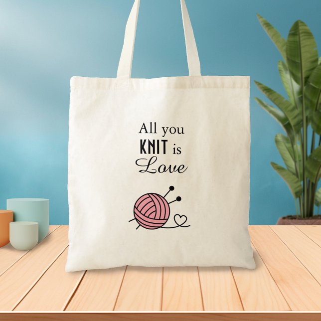 Ball of Knitting Yarn Craft - Alles, was ihr Stric Tragetasche (Von Creator hochgeladen)