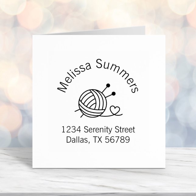 Ball of Knitting Yarn Craft Arch Address Permastempel (Von Creator hochgeladen)