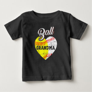 Ball Oma Baseball Softball Herz T - Shirt