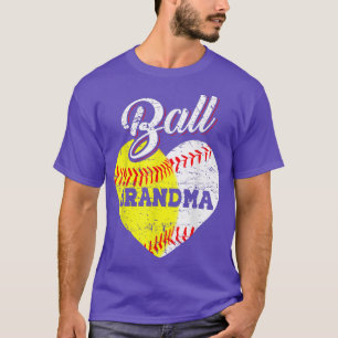 Ball Oma Baseball Softball Herz  T-Shirt