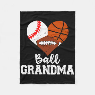 Ball Oma Fun Baseball Basketball Fußball Fleecedecke