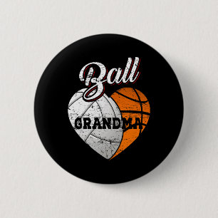 Ball Oma Volleyball Basketball Herz Button