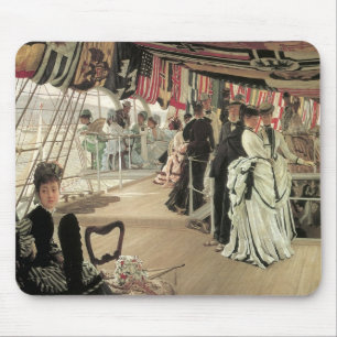 Ball on Shipboard von James Tissot, Viktorianisch Mousepad