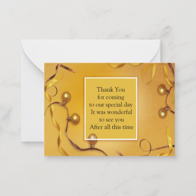 Ball Ornament Dankeschön Karte (Vorderseite)