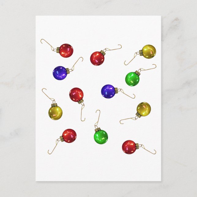 Ball-Ornamente Postkarte (Vorderseite)