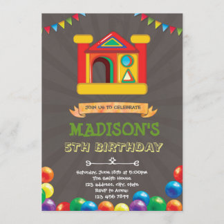 Ball pit Bock House Geburtstag Einladung