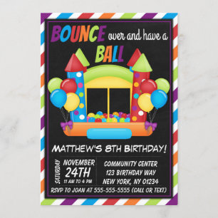 Ball Pit Fun Party Invitation Anniversaire de enfa