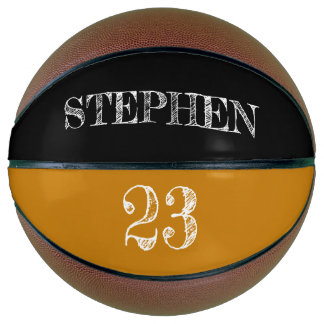 Ball-Player-Nummer des Senfgelben Individuellen Na Basketball