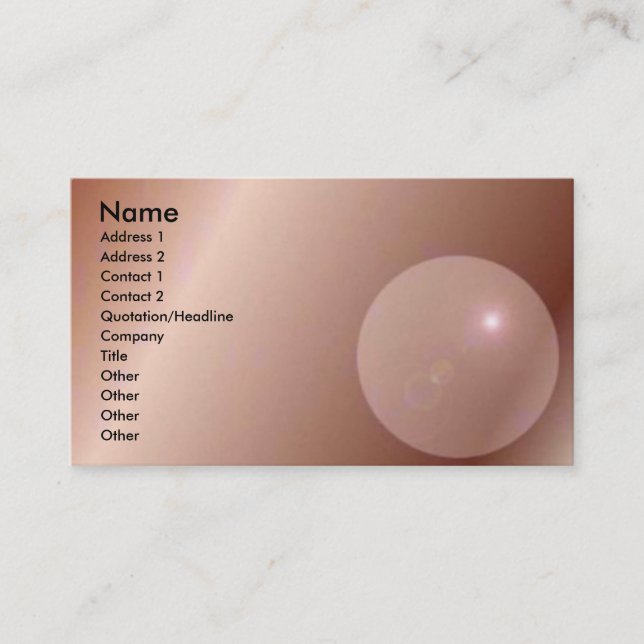 Ball-Profildatenkarte Visitenkarte (Vorderseite)