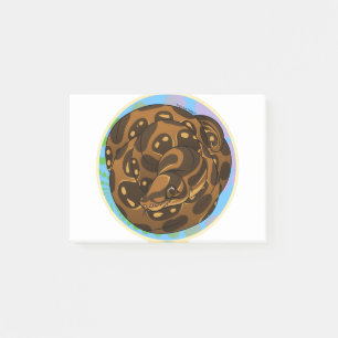 Ball Python Circle Post-it Klebezettel