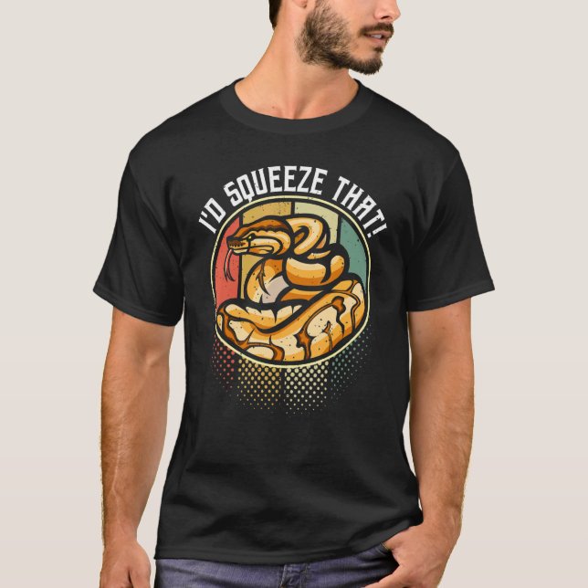 Ball Python Herpetologist Pun For A Banana Snake   T-Shirt (Vorderseite)